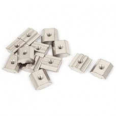 M4 30 Series Metal T-slot Nut Sliding Block Slot Nuts Silver Tone 10pcs [78315]