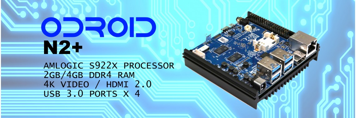 ODROID N2 Single Board Computer (SBC) (4GB) with Power Supply